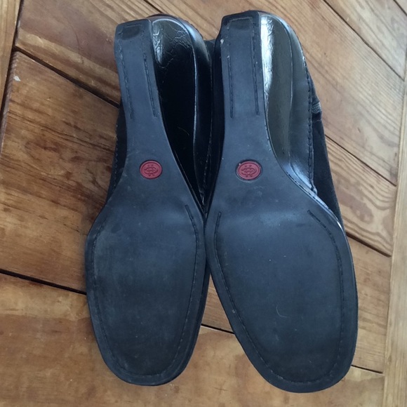 Vintage Black Suede Wedge Boot Cole Haan 8.5 - Picture 4 of 7